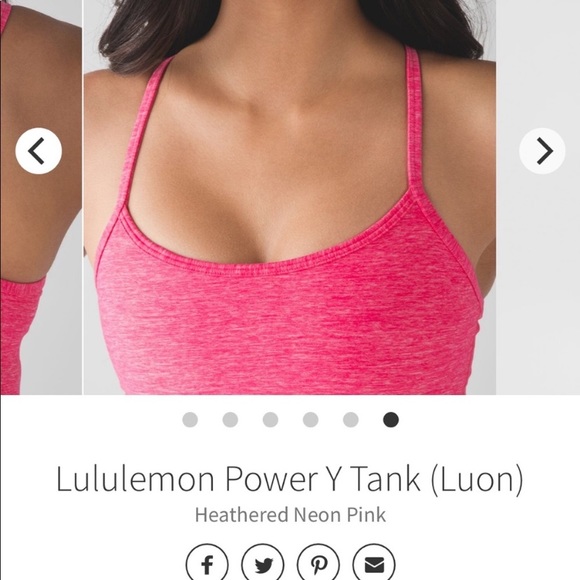lululemon athletica Tops - Lululemon Power Y Tank Size 6 Hot Pink